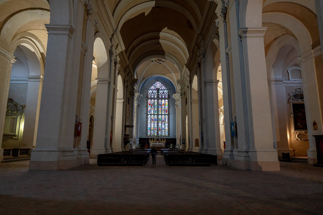 interior of the spacious basilica of san domenico, one of the best things to do in perugia italy